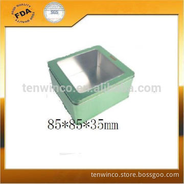 Square Watch Tin Boxes With PVC window tin Packaging